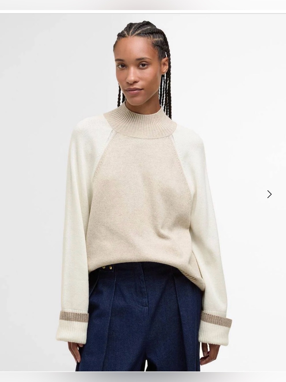 Barbour Wren Wool-Blend High-Neck Jumper Sweater size 10 NWT